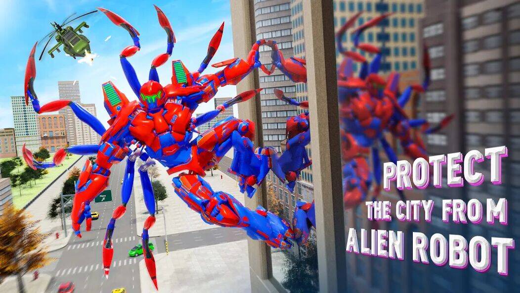 Скачать взломанную Spider Robot: Robot Car Games [Бесплатные покупки] MOD apk на Андроид