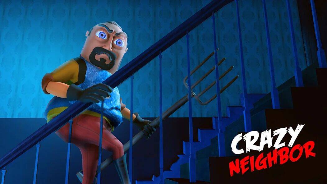 Скачать взломанную Hello Crazy Neighbor Game 3D [Много денег] MOD apk на Андроид