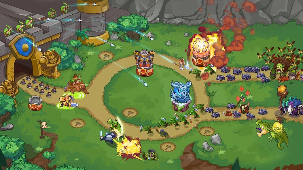 Скачать взломанную King of Defense 2: Epic TD [Много денег] MOD apk на Андроид