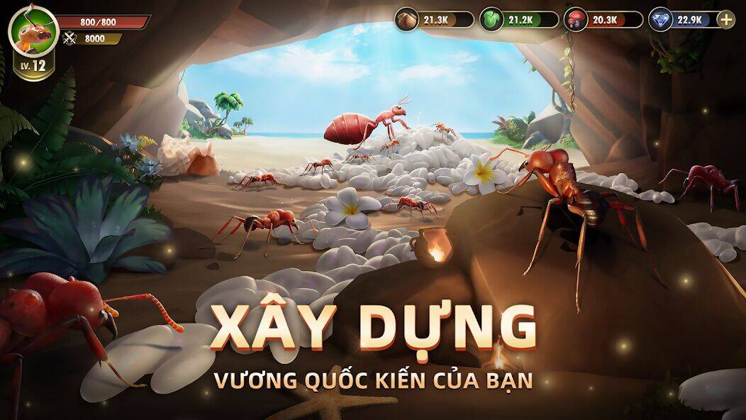 Скачать взломанную Vương Quốc Kiến - Gamota [Много денег] MOD apk на Андроид