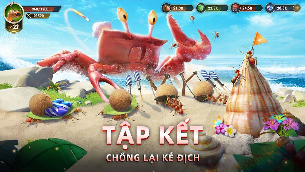 Скачать взломанную Vương Quốc Kiến - Gamota [Много денег] MOD apk на Андроид