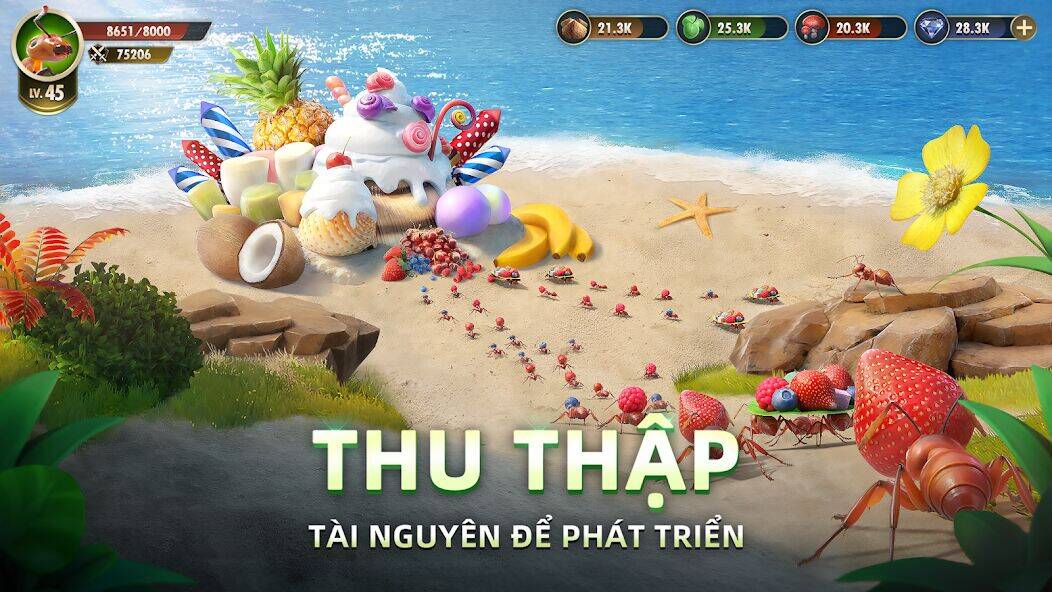 Скачать взломанную Vương Quốc Kiến - Gamota [Много денег] MOD apk на Андроид
