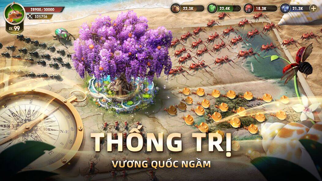 Скачать взломанную Vương Quốc Kiến - Gamota [Много денег] MOD apk на Андроид