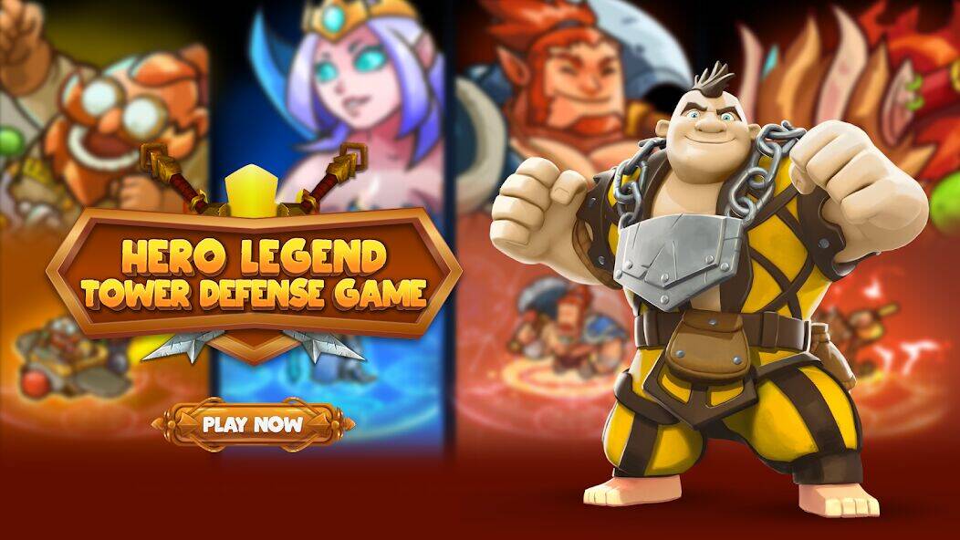 Скачать взломанную Hero Legend Tower Defense Game [Много монет] MOD apk на Андроид