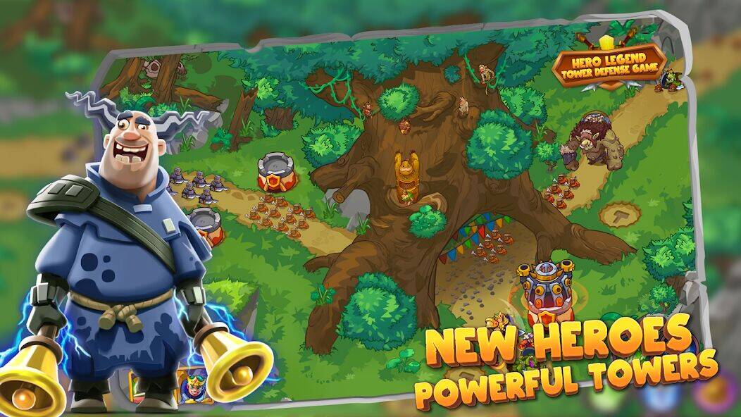 Скачать взломанную Hero Legend Tower Defense Game [Много монет] MOD apk на Андроид