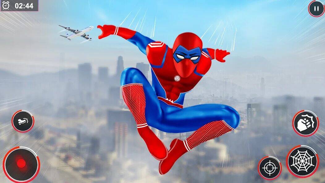 Скачать взломанную Flying Spider Rope Hero Fight [Мод меню] MOD apk на Андроид