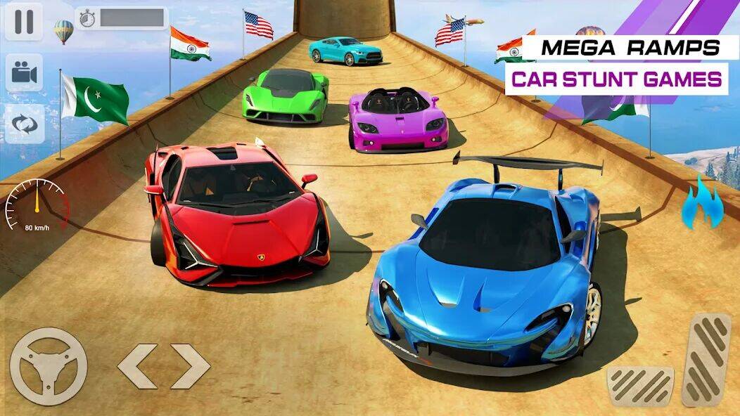 Скачать взломанную Суперкар Трюки : игры гонки [Мод меню] MOD apk на Андроид