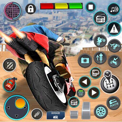 Скачать взломанную мега пандус мотоцикл трюки [Много денег] MOD apk на Андроид