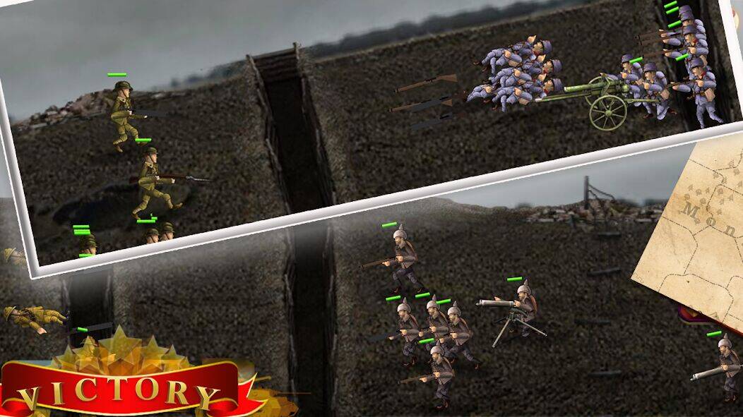 Скачать взломанную Warfare 1917 Trenches Troops [Бесплатные покупки] MOD apk на Андроид