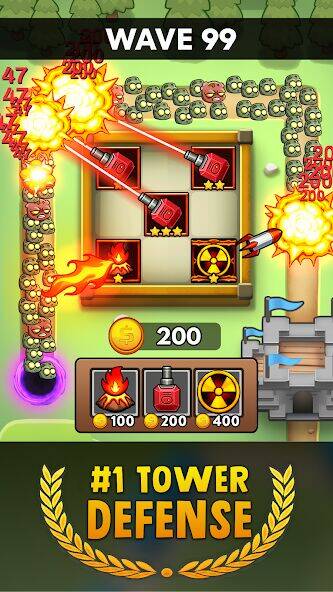 Скачать взломанную Merge Clash - Tower Defense TD [Много денег] MOD apk на Андроид