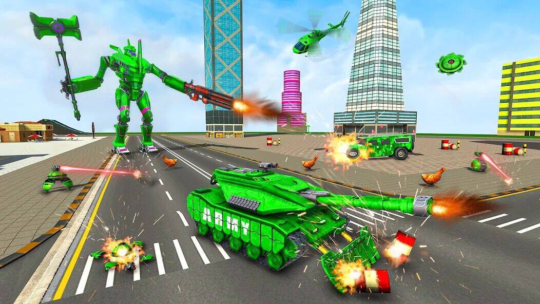 Скачать взломанную army tank robot transform game [Мод меню] MOD apk на Андроид