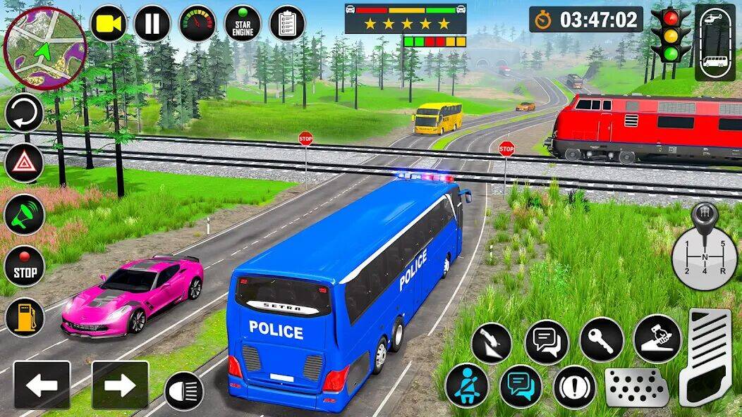 Скачать взломанную Police Bus Simulator: Bus Game [Бесплатные покупки] MOD apk на Андроид