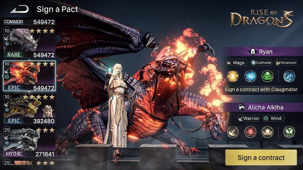 Скачать взломанную Rise of Dragons [Бесплатные покупки] MOD apk на Андроид