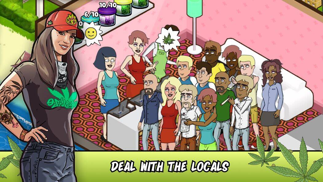 Скачать взломанную Weed City - Hemp Farm Tycoon [Бесплатные покупки] MOD apk на Андроид