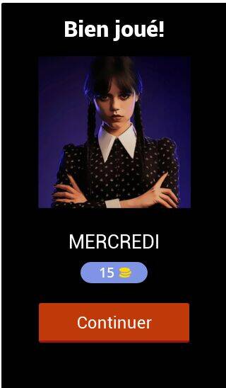 Скачать взломанную Wednesday Addams Quiz French [Много денег] MOD apk на Андроид