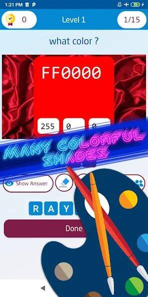 Скачать взломанную Угадай название цвета [Бесплатные покупки] MOD apk на Андроид