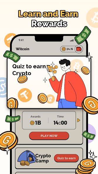 Скачать взломанную Witcoin: учись и зарабатывай [Бесплатные покупки] MOD apk на Андроид