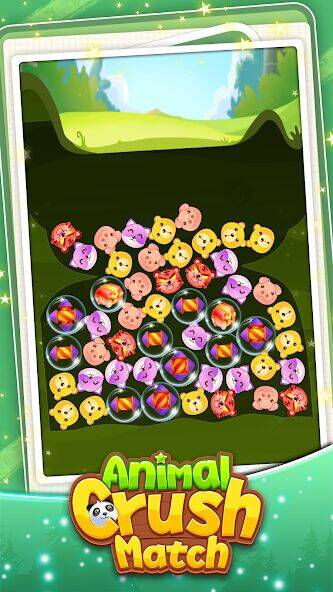 Скачать взломанную Animal Crush Match [Много денег] MOD apk на Андроид