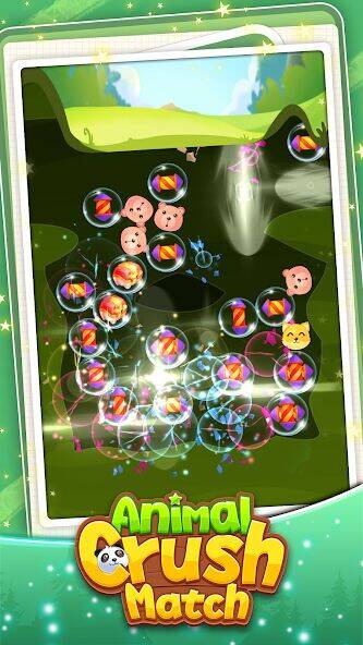 Скачать взломанную Animal Crush Match [Много денег] MOD apk на Андроид