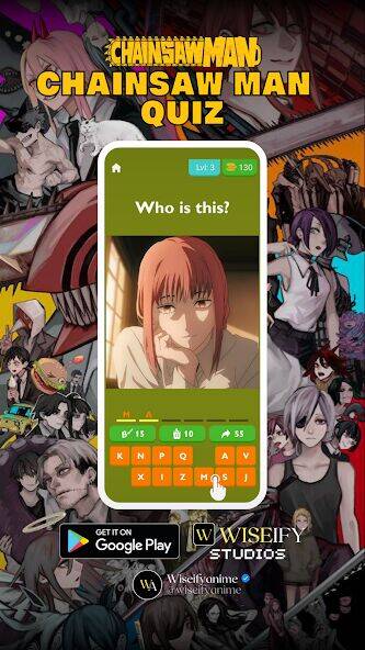 Скачать взломанную Chainsaw Man Quiz [Мод меню] MOD apk на Андроид
