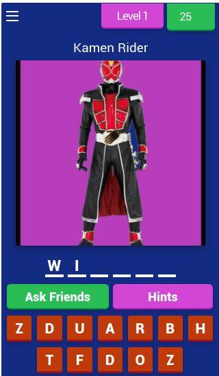 Скачать взломанную Kamen Rider Quiz [Бесплатные покупки] MOD apk на Андроид
