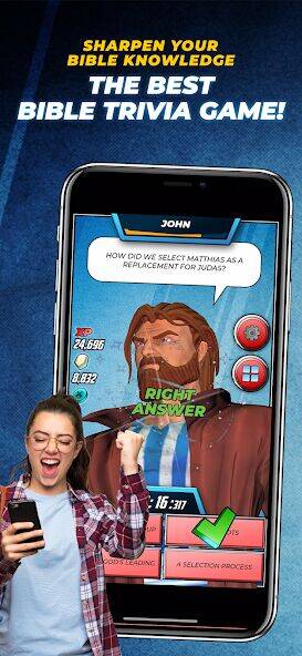 Скачать взломанную Bible Trivia Game: Heroes [Бесплатные покупки] MOD apk на Андроид
