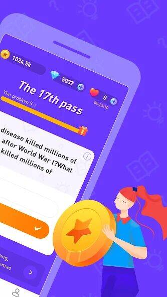 Скачать взломанную QuizKing [Много денег] MOD apk на Андроид