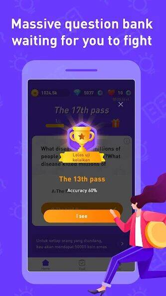 Скачать взломанную QuizKing [Много денег] MOD apk на Андроид