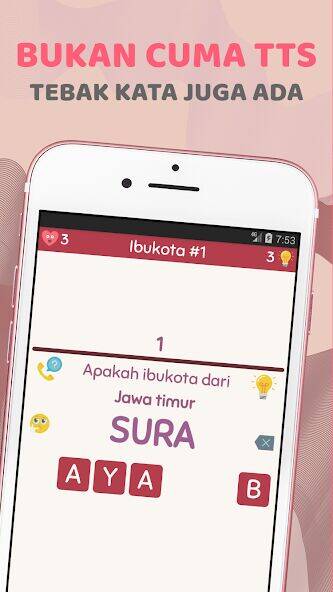 Скачать взломанную TTS Pintar - Teka Teki Silang [Много денег] MOD apk на Андроид