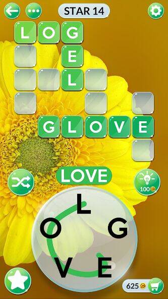 Скачать взломанную Wordscapes In Bloom [Много монет] MOD apk на Андроид