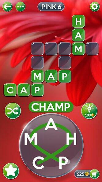 Скачать взломанную Wordscapes In Bloom [Много монет] MOD apk на Андроид