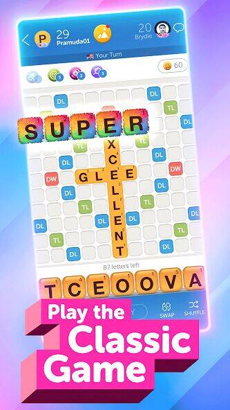 Скачать взломанную Words with Friends 2 Classic [Много денег] MOD apk на Андроид