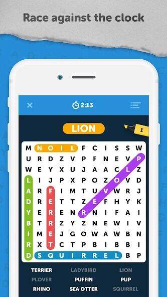 Скачать взломанную Infinite Word Search Puzzles [Много денег] MOD apk на Андроид