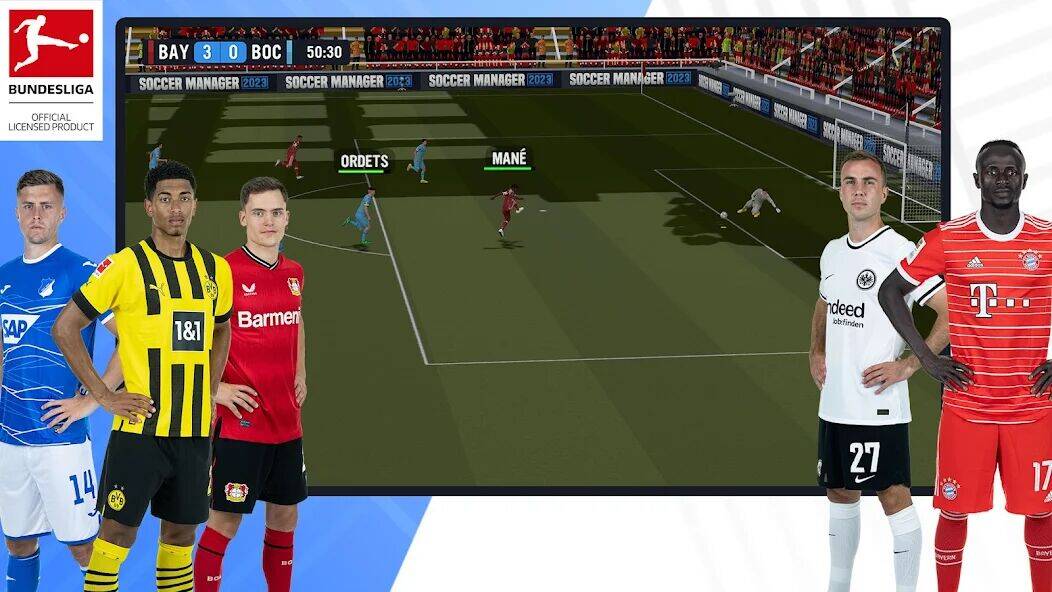 Скачать взломанную Soccer Manager 2023 - Футбол [Бесплатные покупки] MOD apk на Андроид