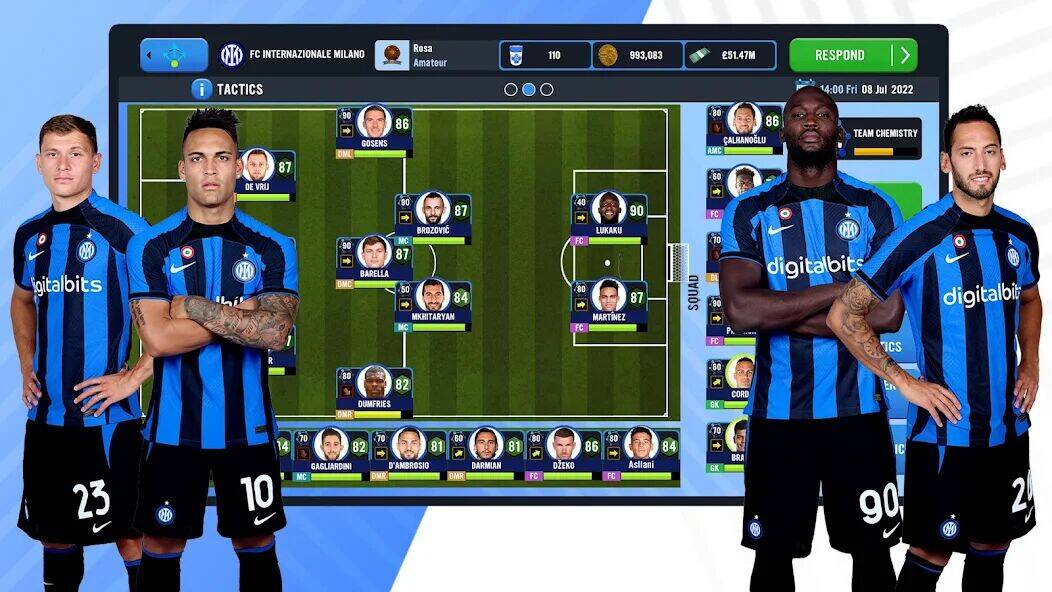 Скачать взломанную Soccer Manager 2023 - Футбол [Бесплатные покупки] MOD apk на Андроид