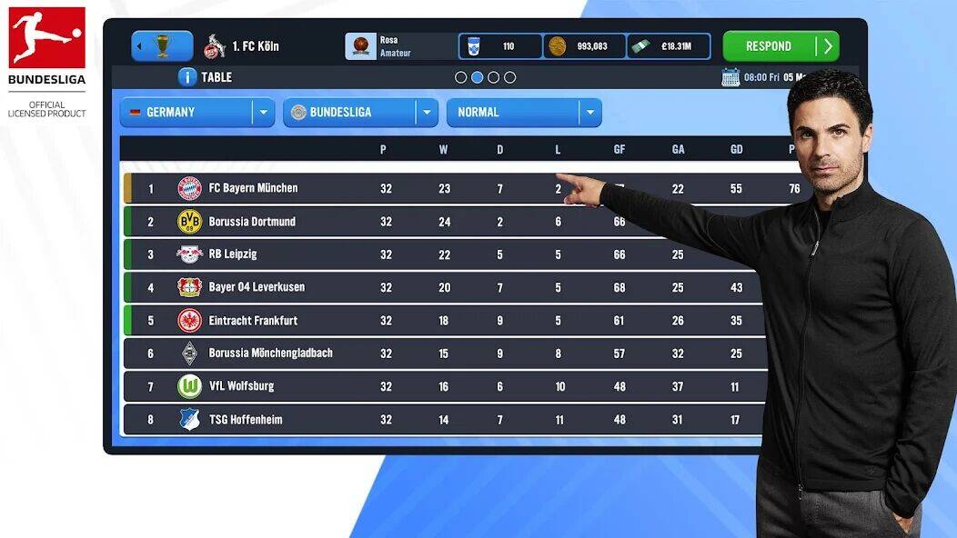 Скачать взломанную Soccer Manager 2023 - Футбол [Бесплатные покупки] MOD apk на Андроид