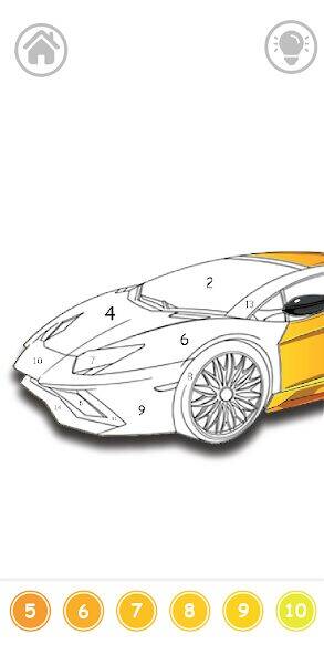 Скачать взломанную Cars Color By Number [Много денег] MOD apk на Андроид