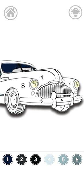 Скачать взломанную Cars Color By Number [Много денег] MOD apk на Андроид
