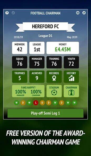 Скачать взломанную Football Chairman [Мод меню] MOD apk на Андроид