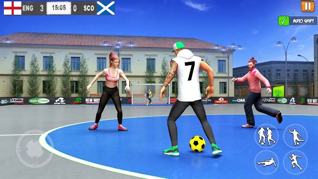 Скачать взломанную Street Football: Futsal Games [Мод меню] MOD apk на Андроид