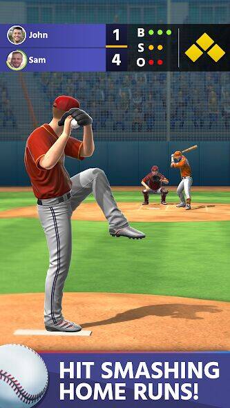 Скачать взломанную Baseball: Home Run Sports Game [Бесплатные покупки] MOD apk на Андроид