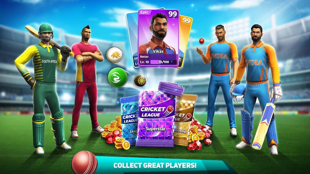 Скачать взломанную Cricket League [Много денег] MOD apk на Андроид
