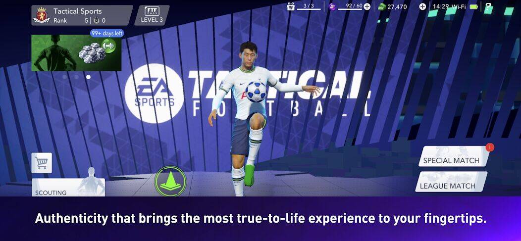 Скачать взломанную EA SPORTS Tactical Football [Много денег] MOD apk на Андроид