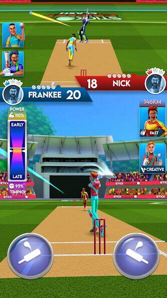 Скачать взломанную Stick Cricket Clash [Много денег] MOD apk на Андроид