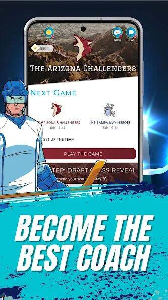 Скачать взломанную Astonishing Hockey Manager [Много денег] MOD apk на Андроид