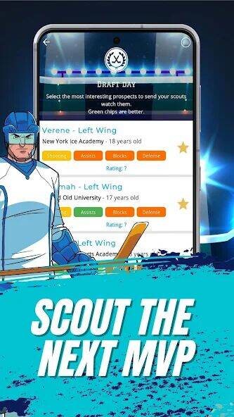 Скачать взломанную Astonishing Hockey Manager [Много денег] MOD apk на Андроид