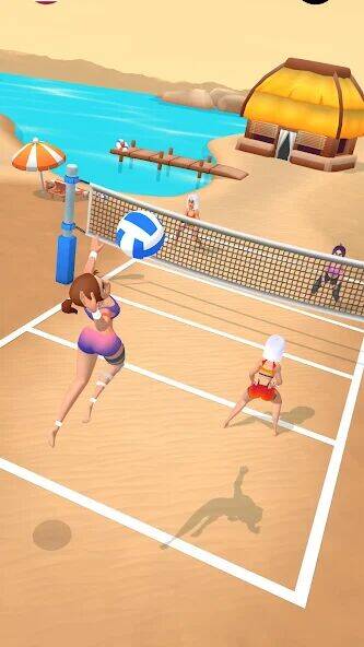 Скачать взломанную Beach Volleyball Game [Много монет] MOD apk на Андроид