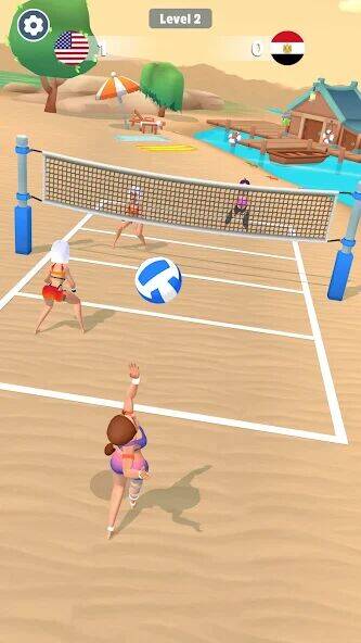 Скачать взломанную Beach Volleyball Game [Много монет] MOD apk на Андроид