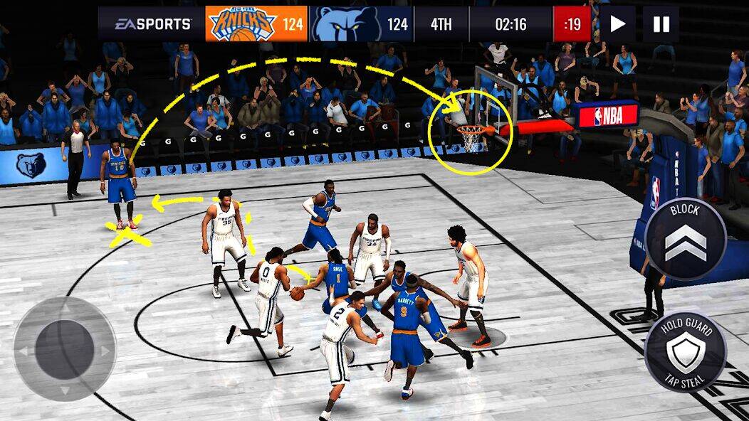 Скачать взломанную NBA LIVE: 勁爆美國職籃 [Много денег] MOD apk на Андроид