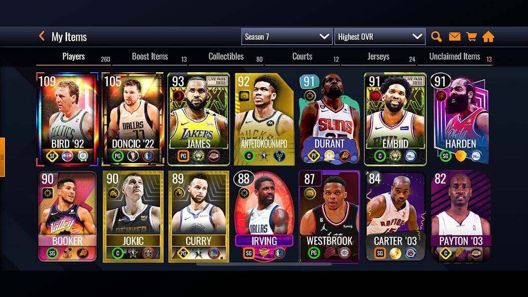 Скачать взломанную NBA LIVE: 勁爆美國職籃 [Много денег] MOD apk на Андроид